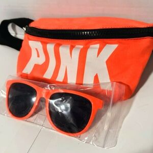 Victoria Secret PINK-Neon Orange Fanny Pack&Matching Sunglasses #PINKSPRINGBREAK